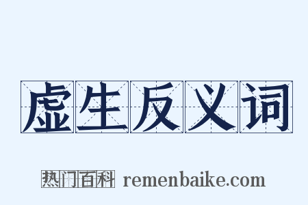 虚生反义词是什么意思的图片